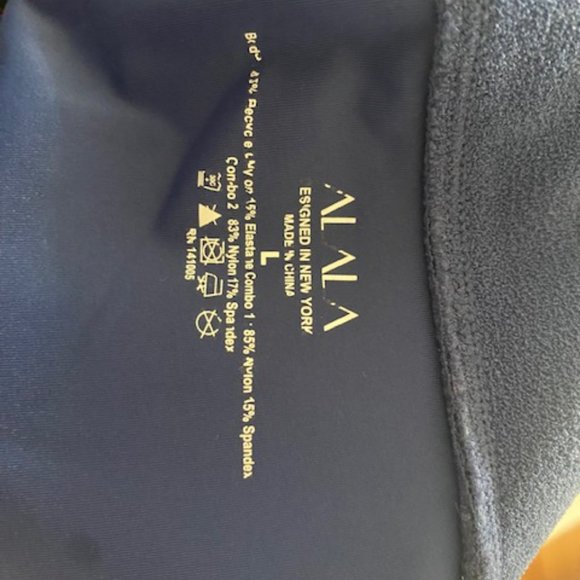 Alala Terry Bike Shorts and Bow Tie Sports Bra Matching Set - Picture 10 of 10